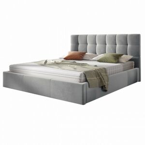 Čalouněná postel Acoma 140x200 dvoulůžko - šedé