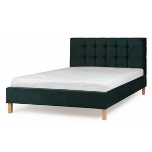 Čalouněná postel Ravio 160x200 dvoulůžko - zelené