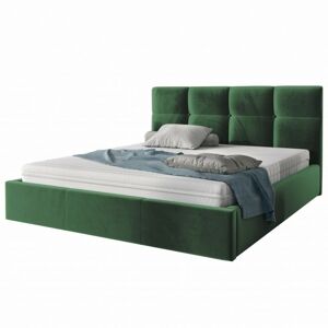 Čalouněná postel Ksavier 140x200 dvoulůžko - zelené