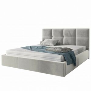 Čalouněná postel Brayden 140x200 dvoulůžko - šedé