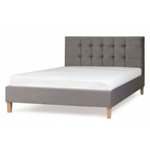 Čalouněná postel Ravio II 140x200 dvoulůžko - šedé
