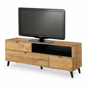 TV stolík NEST 160 cm dub lefkas / čierna