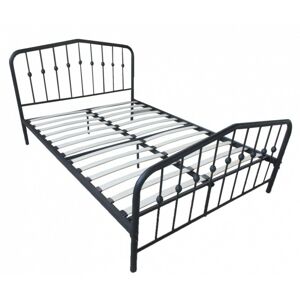 Kovová posteľ Victoria 160x200 čierna