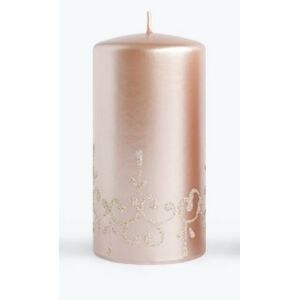 Střední svíčka Tiffany 14 cm růžovězlatá