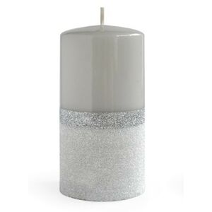 Vysoká svíčka Volare 17,5 cm šedá