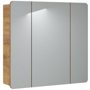 Kúpeľňová skrinka so zrkadlom Capri 843 3D dub craft zlatý