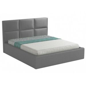 Velurová postel Farida 180x200 cm šedá