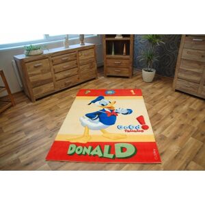 Detský koberec Káčer Donald žlto-červený