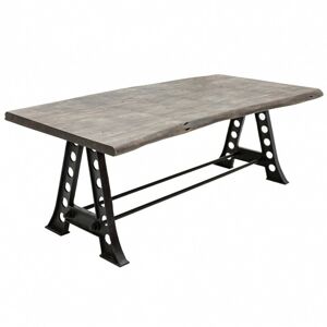 Drevený jedálenský stôl 220x100 cm Mammut Industrial sivý
