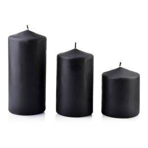 Střední svíčka Classic Candles 14 cm černá