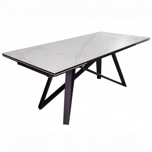Rozkládací jídelní stůl Atlas 180-260x90 cm bílo-černý