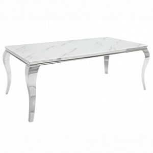 Jídelní stůl Barock 180 cm stříbrný
