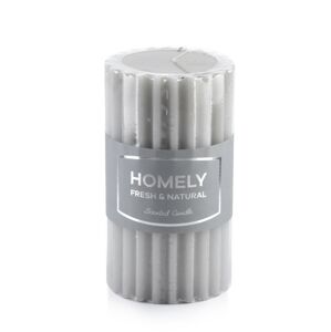 Střední svíčka Homely 14 cm šedá