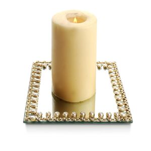 Dekoratívna tácka na sviečky ALISON štvorcový zrkadlo