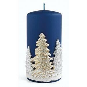 Dekorativní svíčka Winter Trees I modrá