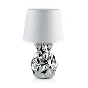 Stolní lampa LUNA CURVES SILVER h31x14cm stříbrnobílá