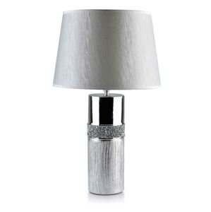 Stolní lampa LUNA SHINE h56x11cm bílostříbrná