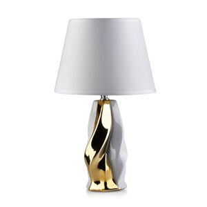 Lampa Lara 39 cm bílá/zlatá