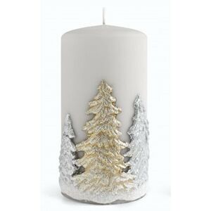 Dekorativní svíčka Winter Trees II šedá