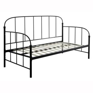 Kovová posteľ Sotterra 90x200 čierna