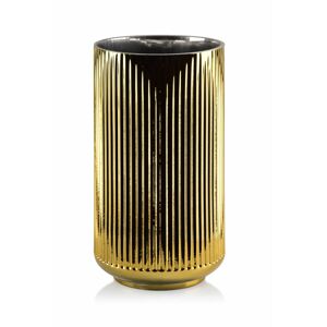 Skleněná váza Serenite 22,5 cm černá/zlatá