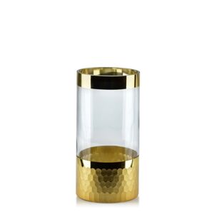 Skleněná váza Serenite 19,5 cm čirá/zlatá