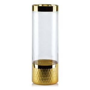 Skleněná váza Serenite 29,8 cm čirá/zlatá