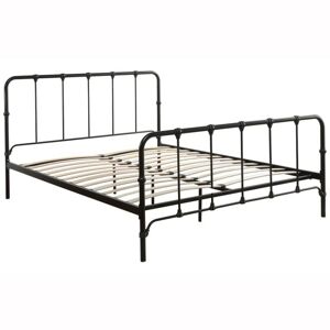 Kovová posteľ Bargas 160x200 čierna