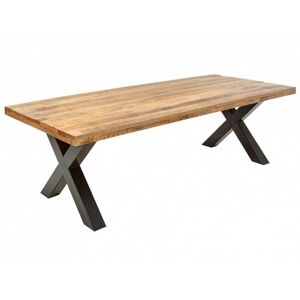 Drevený jedálenský stôl Iron Craft 200 x 100 cm hnedý