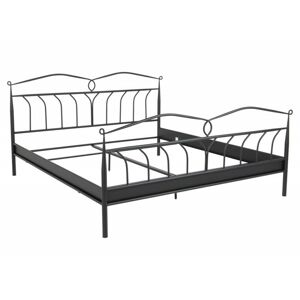 Kovová postel Line 180x200 dvoulůžko - černé