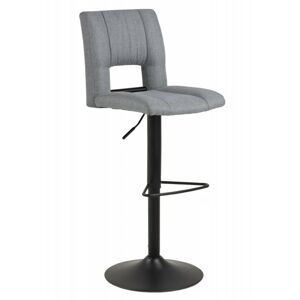 Otočná barová židle Sylvie šedá/černá