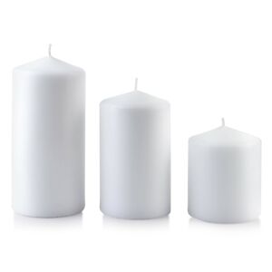 Střední svíčka Classic Candles 14 cm bílá