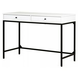 Písací stôl Trewolo 110 cm biely/čierny