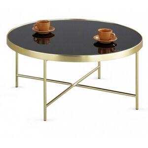 Kulatý konferenční stolek Victoria I černý/zlatý