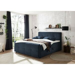 Kontinentální postel ADRIA 180 x 200 cm tmavě modrá