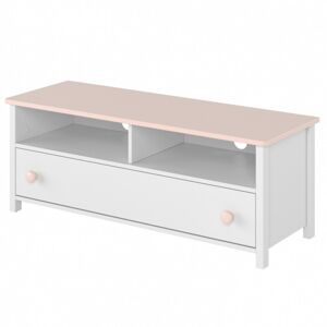 TV stolek Lunna 120 cm bílý/růžový