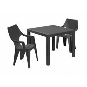 Sada stůl + dvě židle Melody Quartet Dante high šedé