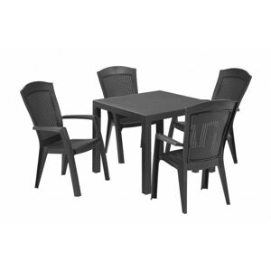 Sada stůl + čtyři židle Melody Quartet Minnesota šedá