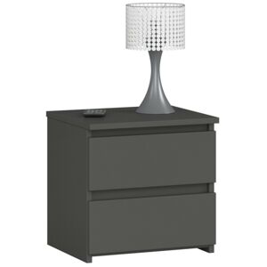 Noční stolek CL2 s 2 zásuvkami grafitově šedý
