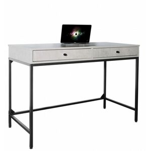 Písací stôl Trewolo110 cm sivý/čierny