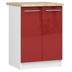 Kuchyňská skříňka Olivie S 60 cm 2D bílo-červená