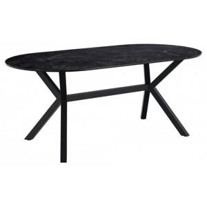 Jedálenský stôl Laxey čierny