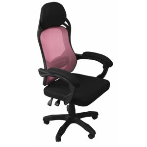 Otočná kancelárska stolička Oscar čierno-ružová