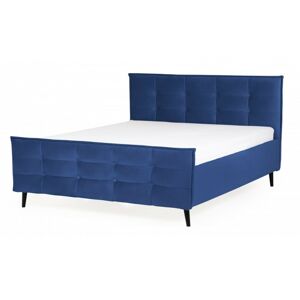 Čalouněná postel Veronika 160x200 cm tmavě modrá