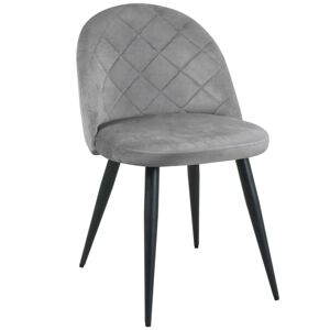 Čalouněná designová židle Poppy šedá