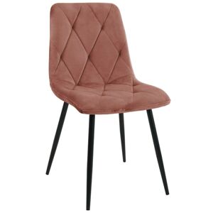 Prošívaná čalouněná židle Artis růžová
