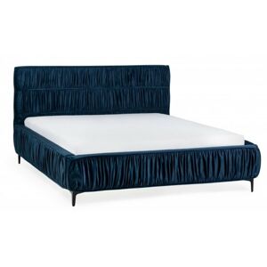 Čalúnená posteľ Pallani 160 x 200 tmavo modrá