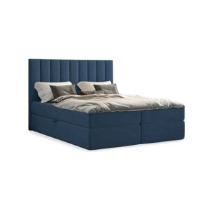 Čalouněná postel boxspring  Laretto 160x200 tmavě modrá
