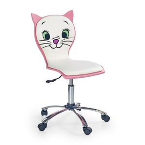 Kancelárska stolička Catty bielo-ružová