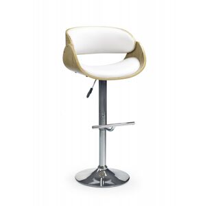 Barová stolička H43 svetlý dub/biela